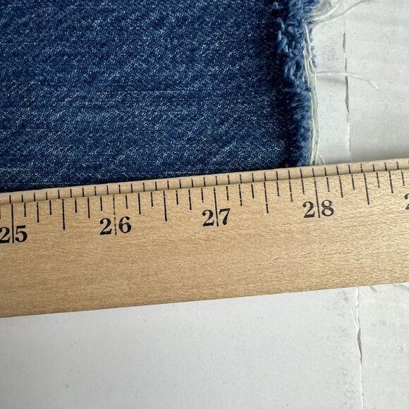 Abercrombie Fitch Jeans Womens 31x28* High Rise Loose Blue Raw Hem Denim Tag 30L - Picture 12 of 16